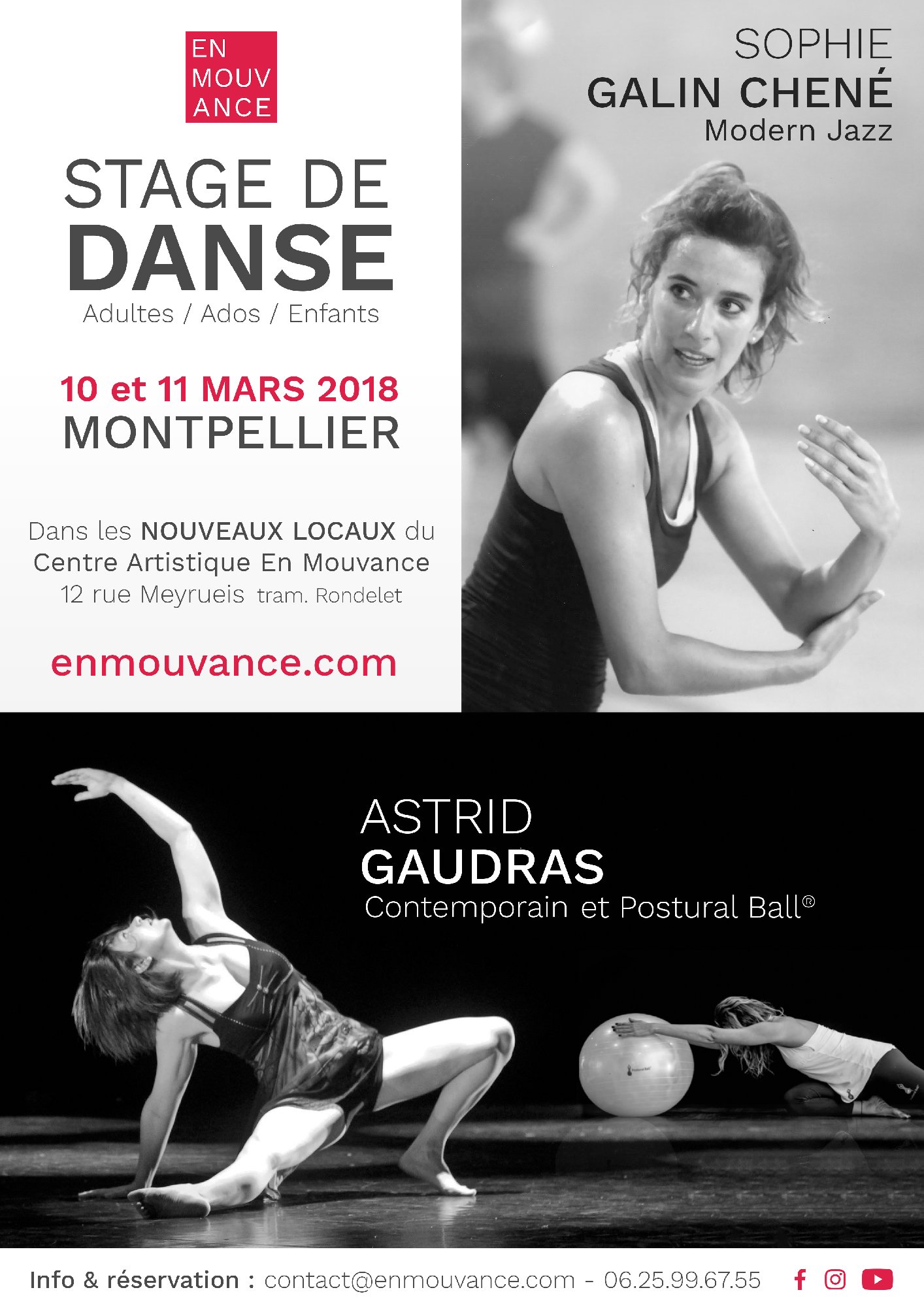 Affiche Stage de Danse En Mouvance 2018