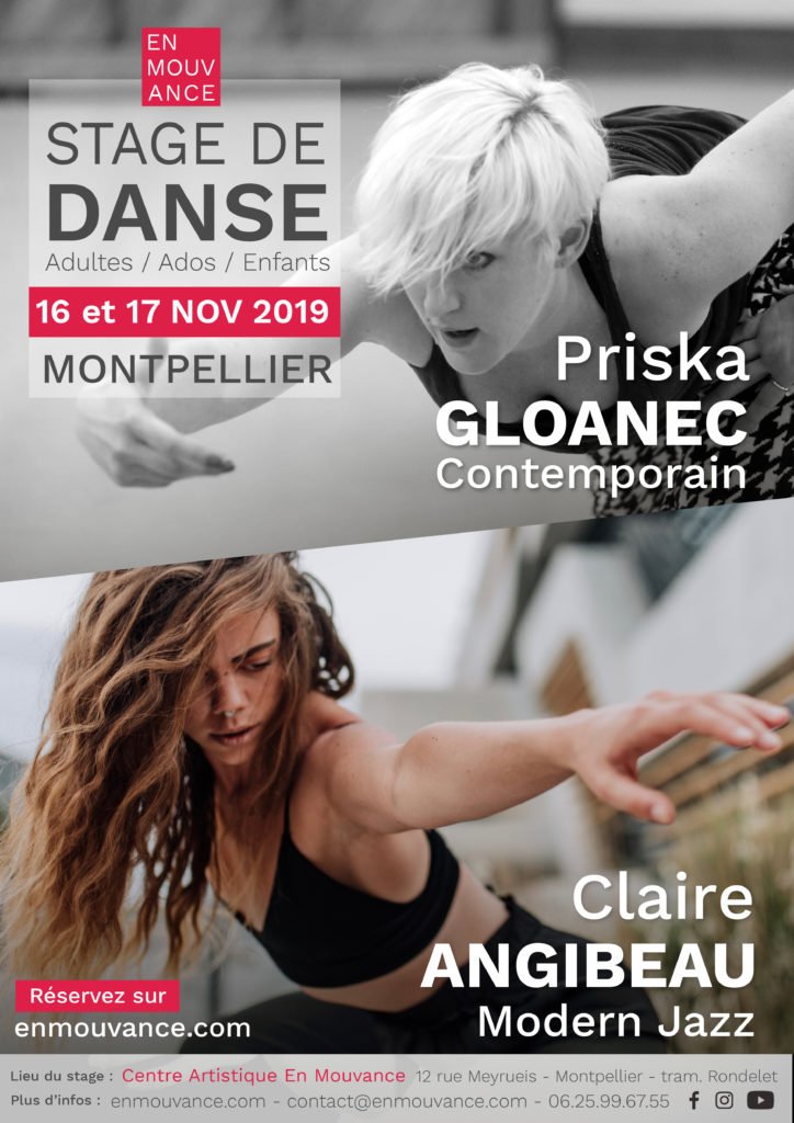 Stage de danse Montpellier novembre 2019